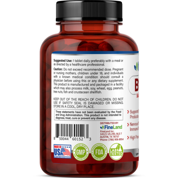FineLand_B-100 COMPLEX - B- VITAMINS_3dRender_Side B-Max - Image 3